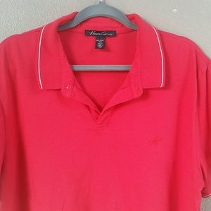 Kenneth Cole fire engine red Polo shirt